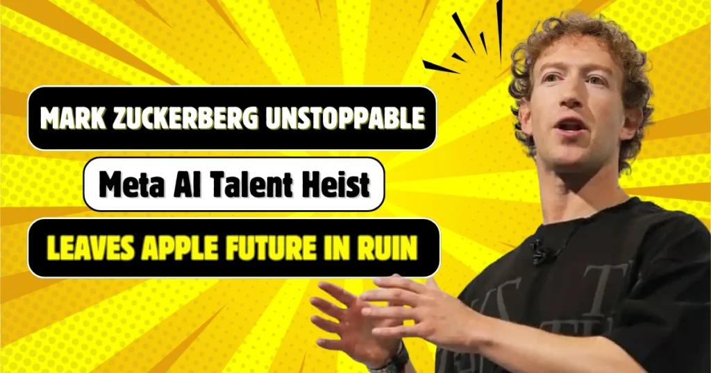 Mark Zuckerberg Unstoppable Meta AI Talent Heist Leaves Apple Future in Ruin