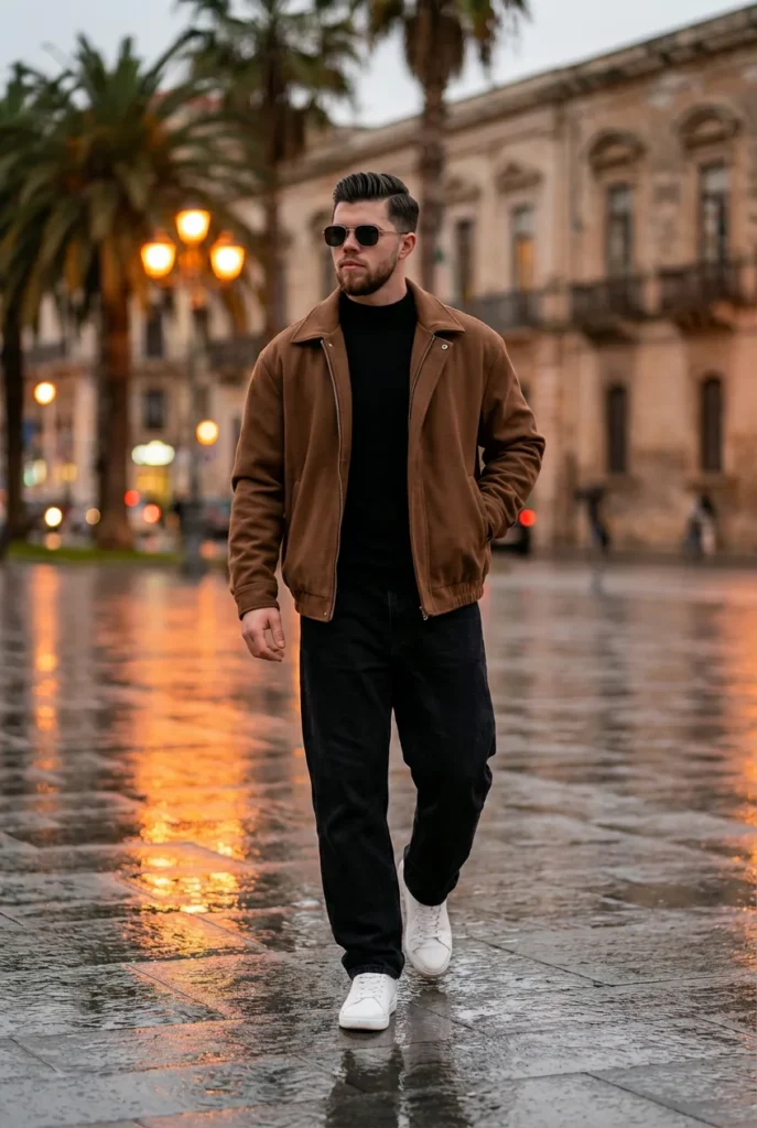 Confident Urban Walk Portrait - Viral AI Image Prompt